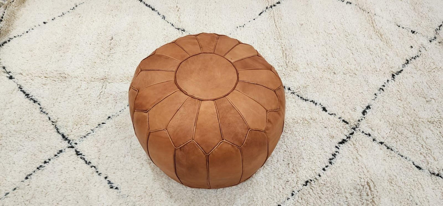 Moroccan Floor Pouf — lifestyle scene in a US home