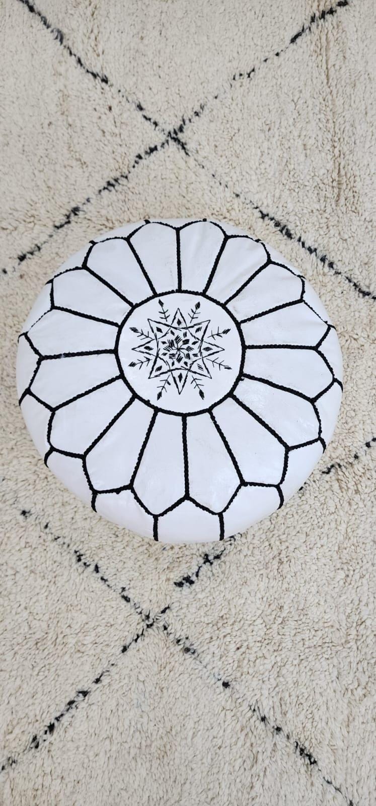 Bohemian Floor Pouf — Handmade Round Cushion